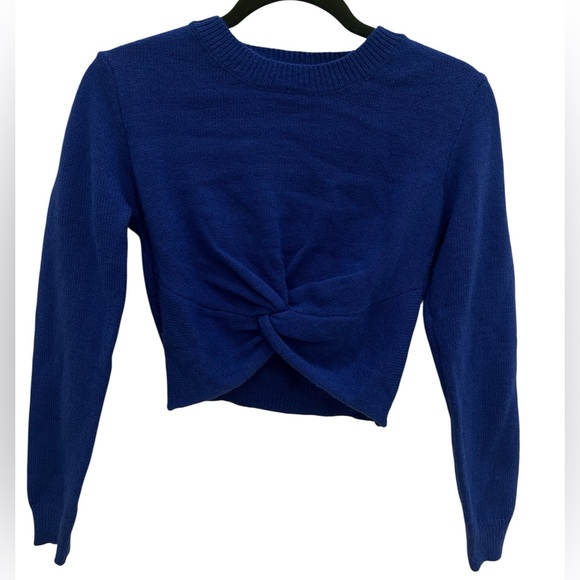 SHEIN Sweaters - SHEIN Women's Blue Twist Front Sweater